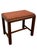 1970s Vintage Mid Century Modern Upholstered Bench Stool With Wooden Frame For Sale - Image 5 of 10