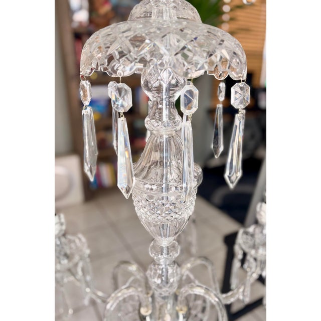 Make a statement with this exquisite Waterford Crystal "Avoca" 6-arm chandelier, a breathtaking example of Irish...
