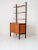 Vintage Scandinavian Bookcase with Pull-Out Desk and Brass Pulls, 1960s For Sale - Image 4 of 9
