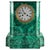 French Malachite Mantel Clock by Vincenti & Cie, Paris, circa 1855 For Sale