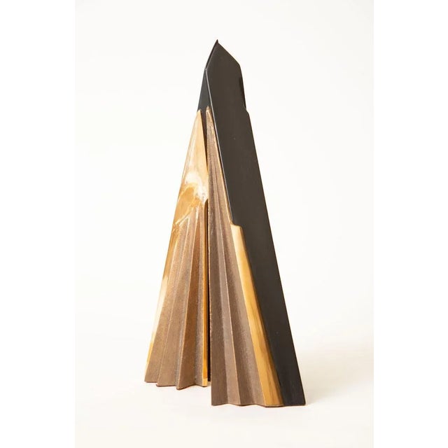 Mid-Century Modern Mid Century Modern Italian Bronze and Black Stained Wood Sculpture, 1950's For Sale - Image 3 of 10