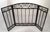 Wrought Iron 3 Panel Black Bronze Finish Fireplace Screen For Sale In Miami - Image 6 of 12