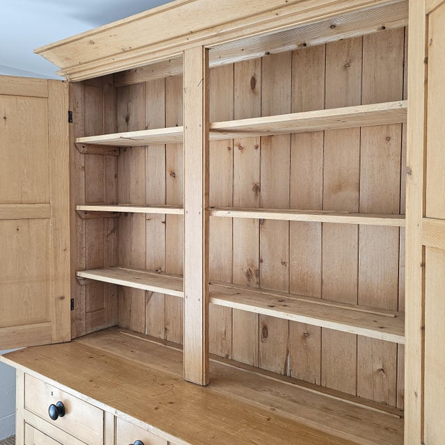 Antique English Pine Housekeeper's Cupboard - Circa 1880 For Sale - Image 9 of 15