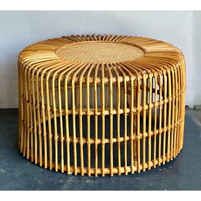 Mid-Century Modern Vintage Boho Spike Rattan Coffee Table For Sale - Image 3 of 8