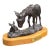 "Jenney's Boy" by William Moyers, 1980 #39/40 Limited Edition Bronze Donkey & Foal Sculpture For Sale