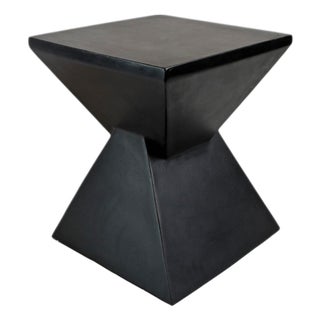 Modern Black Outdoor Side Table For Sale