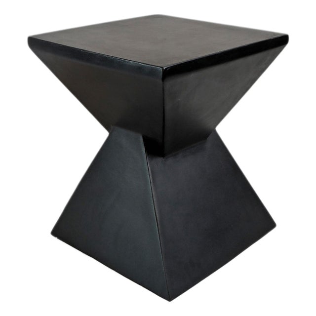 Modern Black Outdoor Side Table For Sale