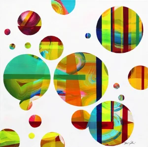 "Reflections No. 3" Contemporary Abstract Acrylic Painting by Shiri Phillips