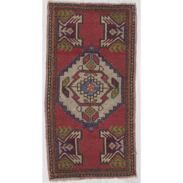 Vintage Mini Turkish Rug - 1′9″ × 3′3″ For Sale - Image 4 of 4