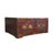 Vintage Floral Distressed Deep Red Rectangular Wood Trunk Box For Sale - Image 4 of 9