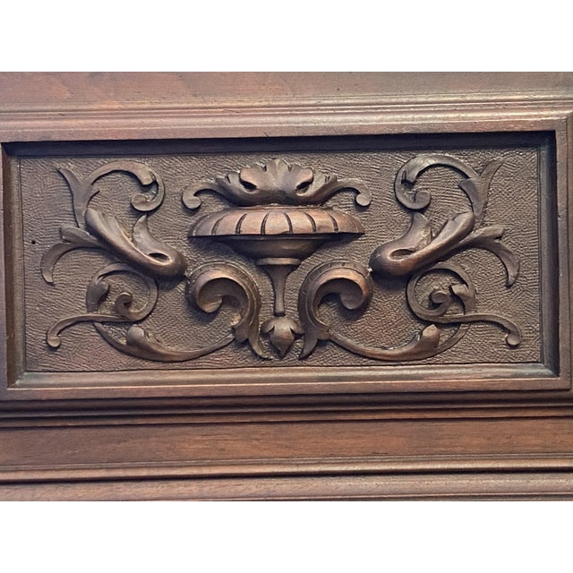 Antique French Architectural Element in Carved Wood Panel, 1900s For Sale - Image 10 of 11