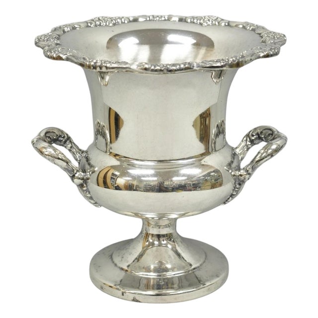 Vintage Victorian Silver Plated Trophy Cup Urn Champagne Chiller Ice Bucket For Sale