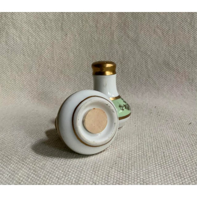 Rare Set of 5 Pairs French Art Deco Salt & Pepper Shakers - Celadon Porcelain, 1930s For Sale - Image 6 of 6