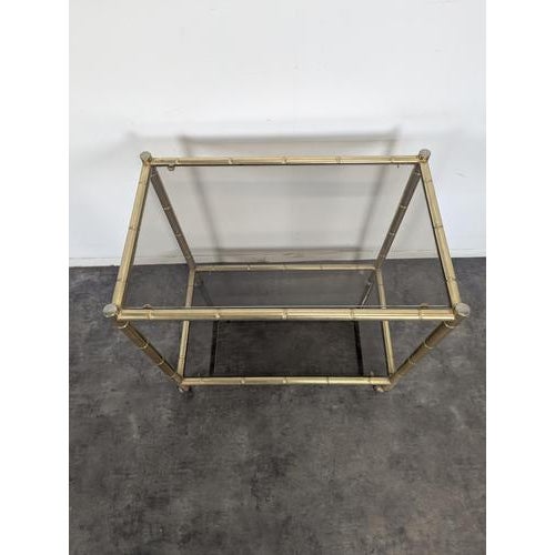 Bamboo Rolling Serving Cart, 1970s For Sale - Image 3 of 6