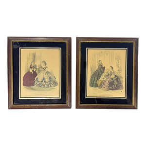 Mid 19th Century Ladies Fashion Prints - A Pair