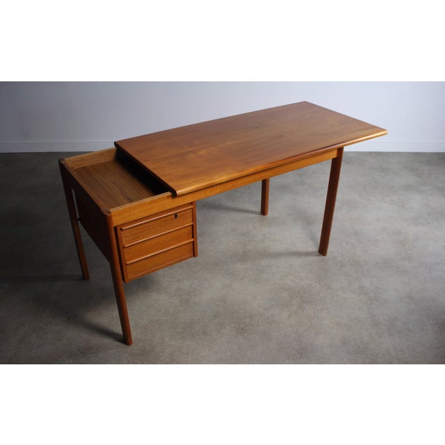 Peter Løvig Nielsen Teak Slide Top Desk For Sale In Orlando - Image 6 of 6