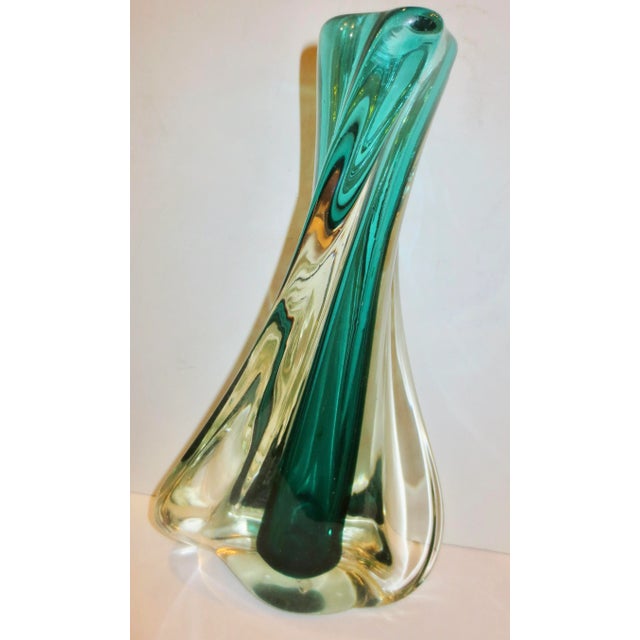 Murano Vintage Murano Seguso Art Glass Vase Circa 1980s' For Sale - Image 4 of 7