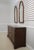 Age: Approx: 40 Years Old Details: Beveled Glass Dovetailed Drawer Construction Quality Construction Brown Cherry Finish...