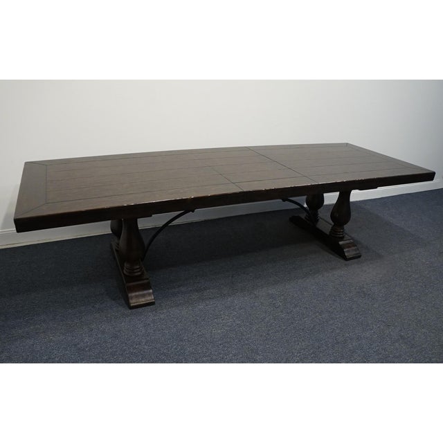 Pottery Barn Pottery Barn Lorraine Collection Poplar & Rubberwood Rustic Farmhouse 120" Dining Table For Sale - Image 4 of 12