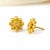Gold 1950s Pair of 22k Yellow Gold Floral Stud Earrings With Screw Backs For Sale - Image 8 of 11