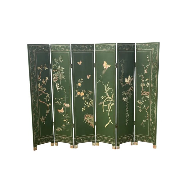 Japanese Early 20th Century Double-Sided 6 Panel Japanese Screen For Sale - Image 3 of 7