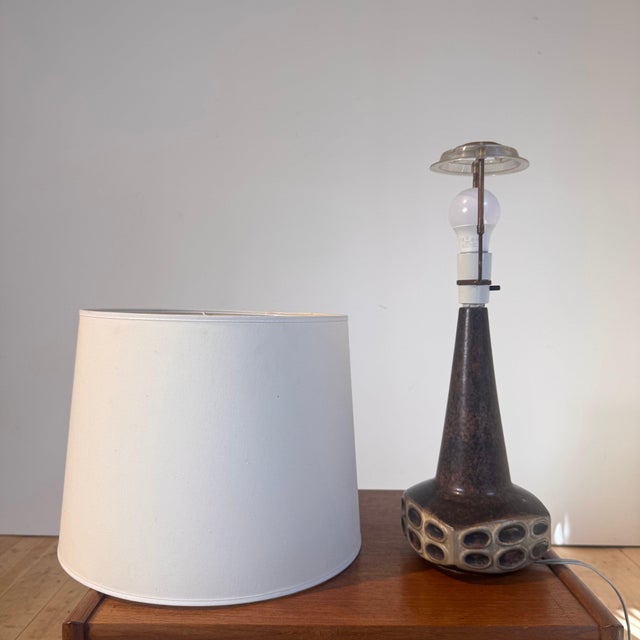 West German Ceramic Table Lamp, 1970s For Sale - Image 4 of 7