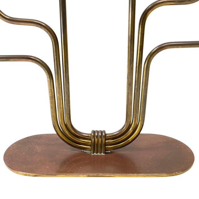 1950s Mid-Century Swedish Brass Candelabra by Gunnar Ander For Sale - Image 9 of 10