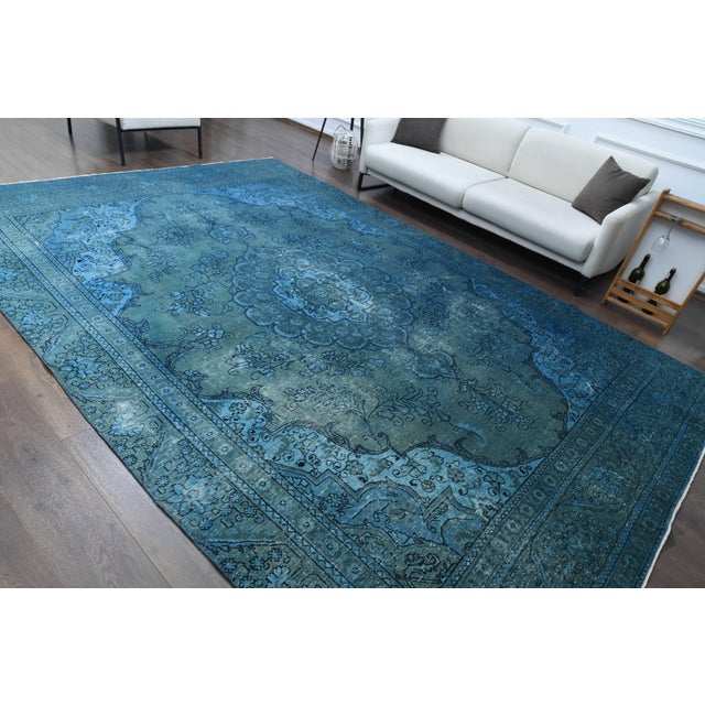 1970s Vintage Persian Handmade Wool Cotton Area Rug For Sale - Image 4 of 11