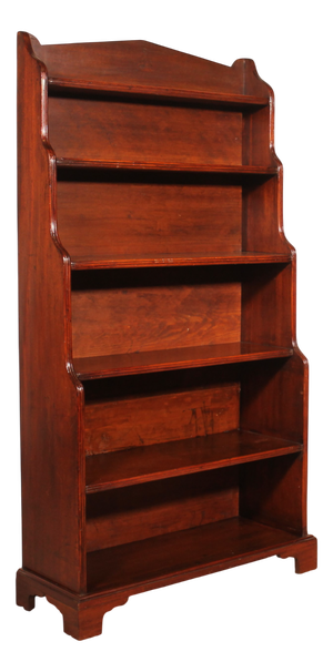 Waterfall Bookcase in Mahogany