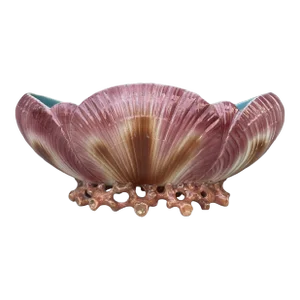 19th Century Majolica Shell Jardiniere Sarreguemines