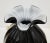 1960s 1960s Large Pilgrim Glass Black & White Satchel Art Glass Vase For Sale - Image 5 of 10