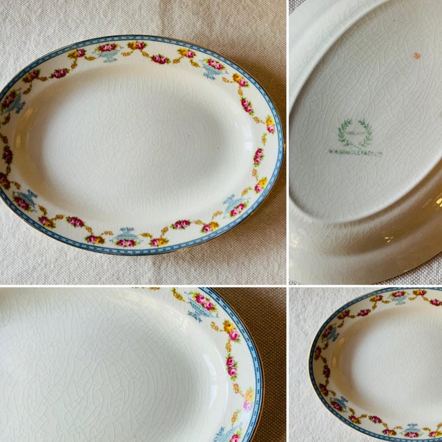 …. …A Treasure from a Vermont Summer House This beautiful trio of bone china serving platters comes from a cherished...