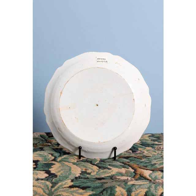 French Faience Plate from Nevers, 1700s For Sale - Image 5 of 6