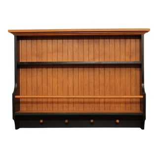 Country Style Hanging Wall Shelf with Pegs For Sale