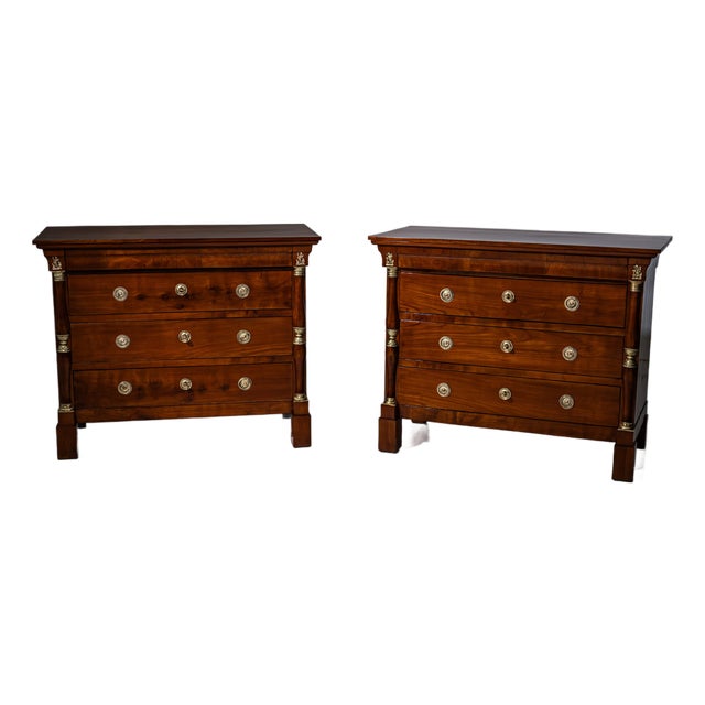 Large Antique Italian Chests of Drawers, 1800s, Set of 2 For Sale