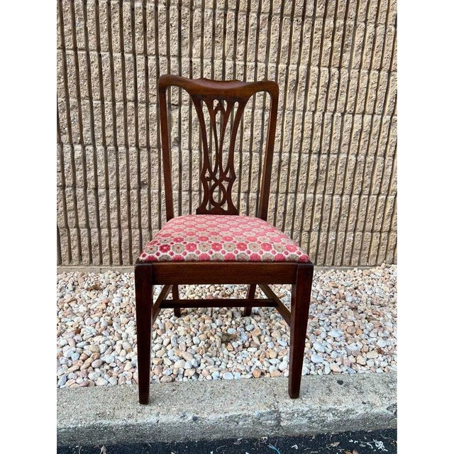 Set of 4 George III Style Mahogany Side Chairs, Early 20th Century For Sale - Image 4 of 8