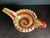 Murano Vintage C1950s Fratelli Toso Murano Art Glass Orange and Yellow Swirl Candy Dish For Sale - Image 4 of 12