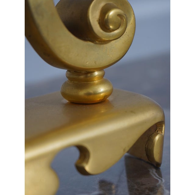 Antique French Bronze Dolphin Andiron Converted Table Lamps - a Pair For Sale In Philadelphia - Image 6 of 15