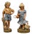 Pair of Mid-Century French Painted Iron Garden Statues of Children Sculptures For Sale