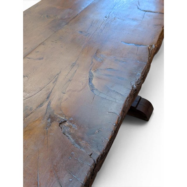 Rustic Table in Raw Beech and Chestnut, 1890-1920 For Sale - Image 9 of 12