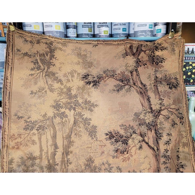 French Country 1930s French Country Scene Tapestry For Sale - Image 3 of 9