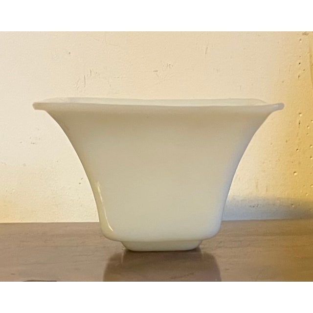 Antique 19th Century Chinese White Peking Glass Square Libation Cup For Sale In New York - Image 6 of 12