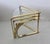 DIA - Design Institute America 1980s Fan Nesting Table by Design Institute of America Three Tier Brass Flat Bar Glass Expandable For Sale - Image 4 of 12