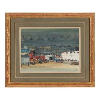 Bruce North “Coney Island Capriccio” Watercolor, Jerry Weintraub Estate Provenance For Sale