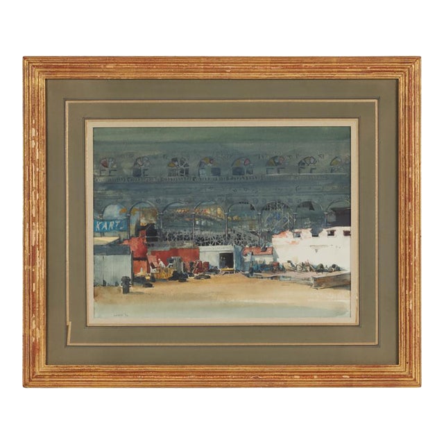 Bruce North “Coney Island Capriccio” Watercolor, Jerry Weintraub Estate Provenance For Sale