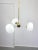 Takes 3xE14 light bulb (not included). Brass and opaline glass. Good overall vintage condition. Packed with love and care....