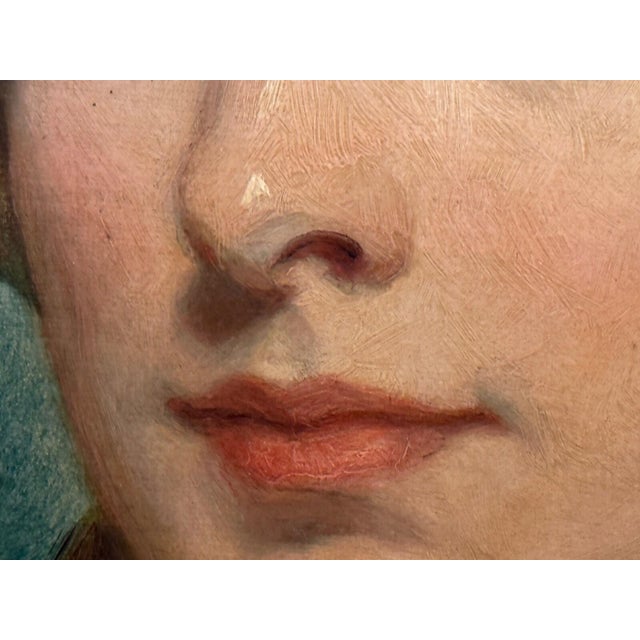 Mid 19th Century 19th Century Oil Portrait Dated 1857 “Mrs George Wood” (Sarah Sophia, Née Clark) by John Wood— Oil on Canvas Gilt Framed For Sale - Image 5 of 18