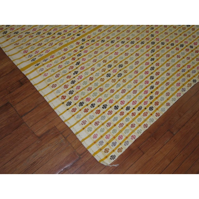 Turkish Cicim Flat-Weave or Blanket, 20th Century - 6'10" x 9'10" For Sale - Image 4 of 6