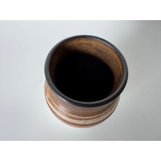 Ceramic Vintage Organic Studio Art Pottery Vase, Signed For Sale - Image 7 of 11