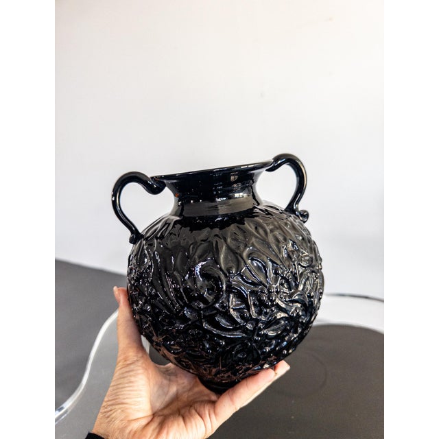 Glass Lalique Vase by Edvin Ollers for Elme Glasbruk, Sweden, 1928 For Sale - Image 7 of 8